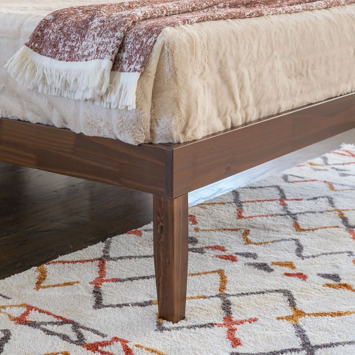 Picture of Full Walnut Platform Bed