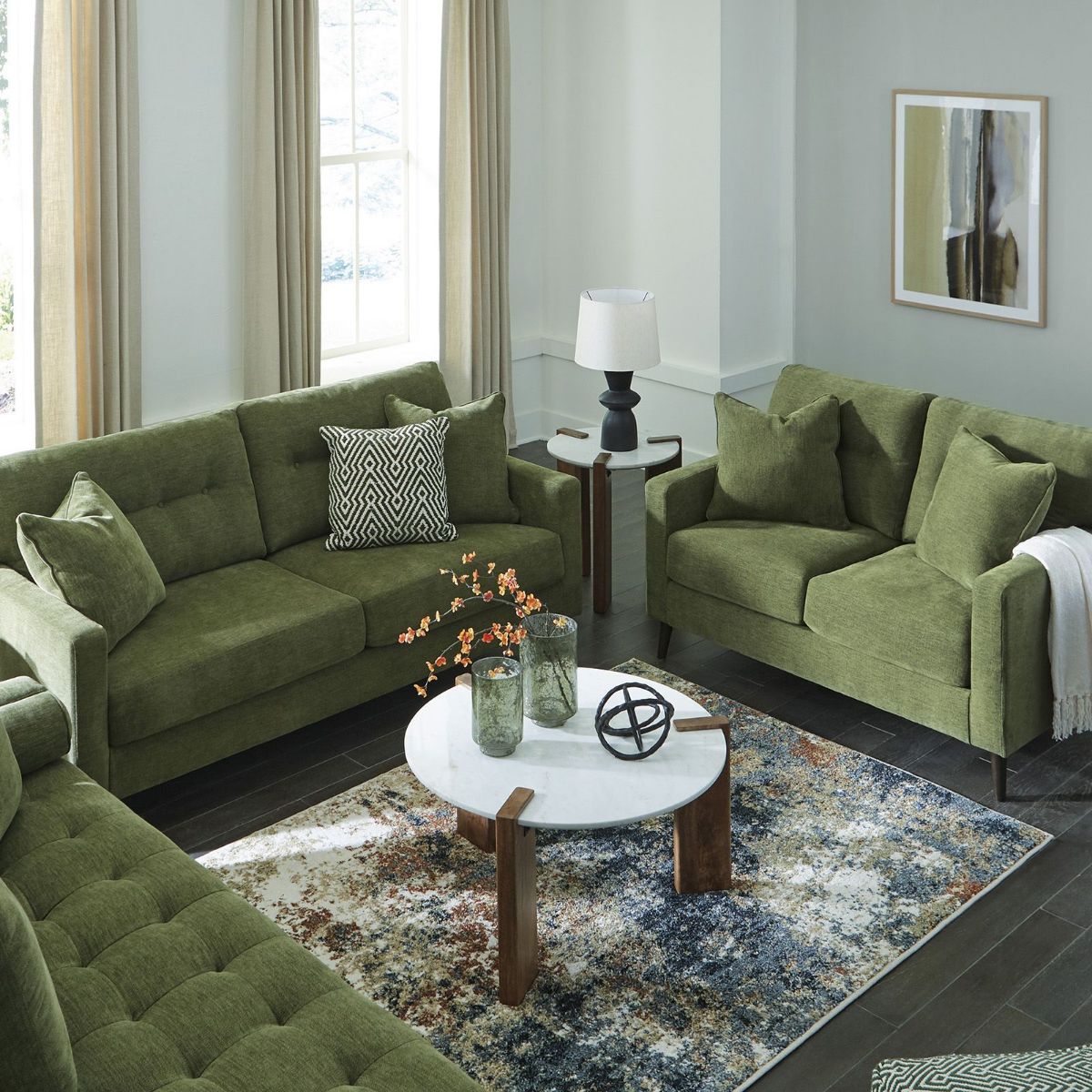 Picture of Bixler Olive Loveseat