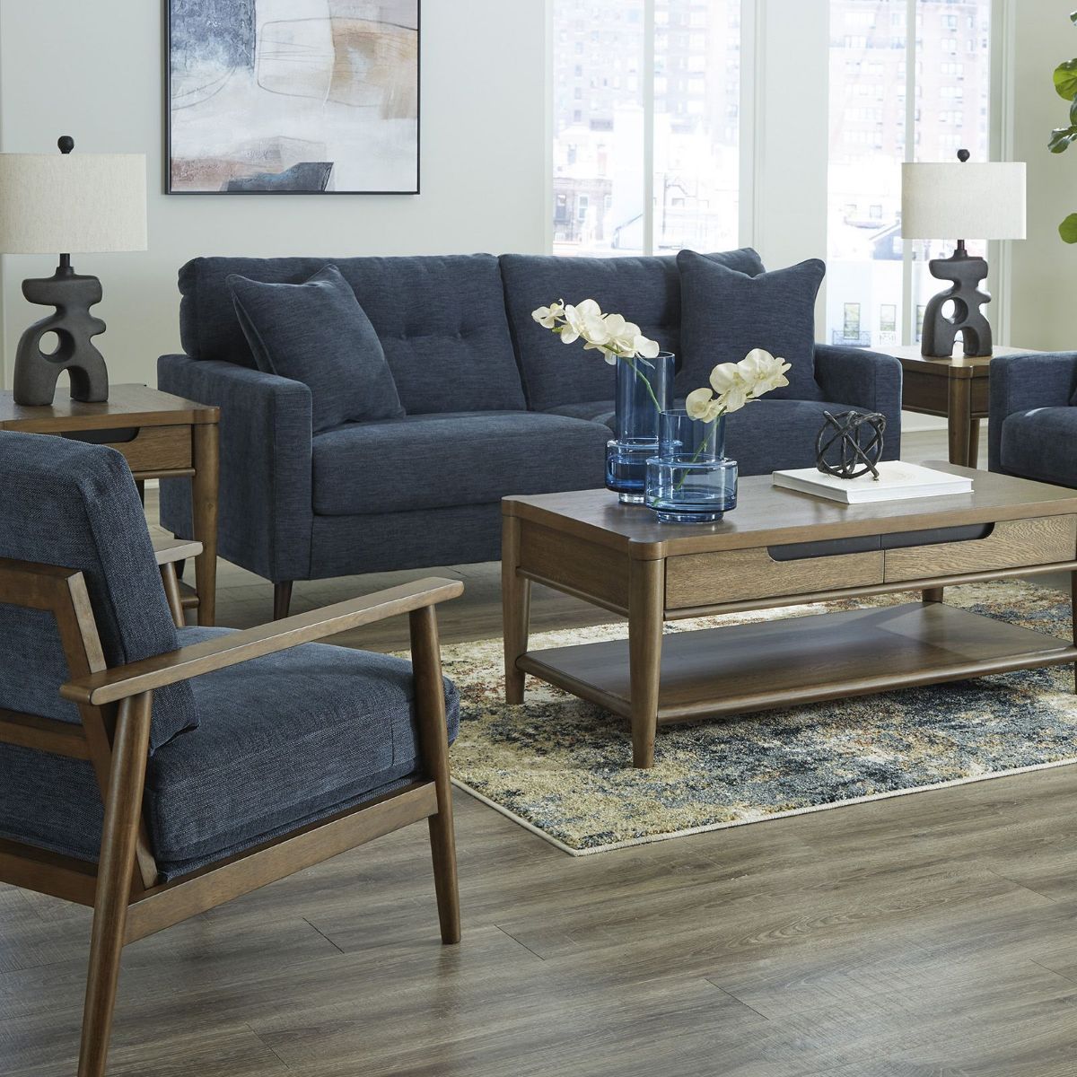 Picture of Bixler Navy Sofa