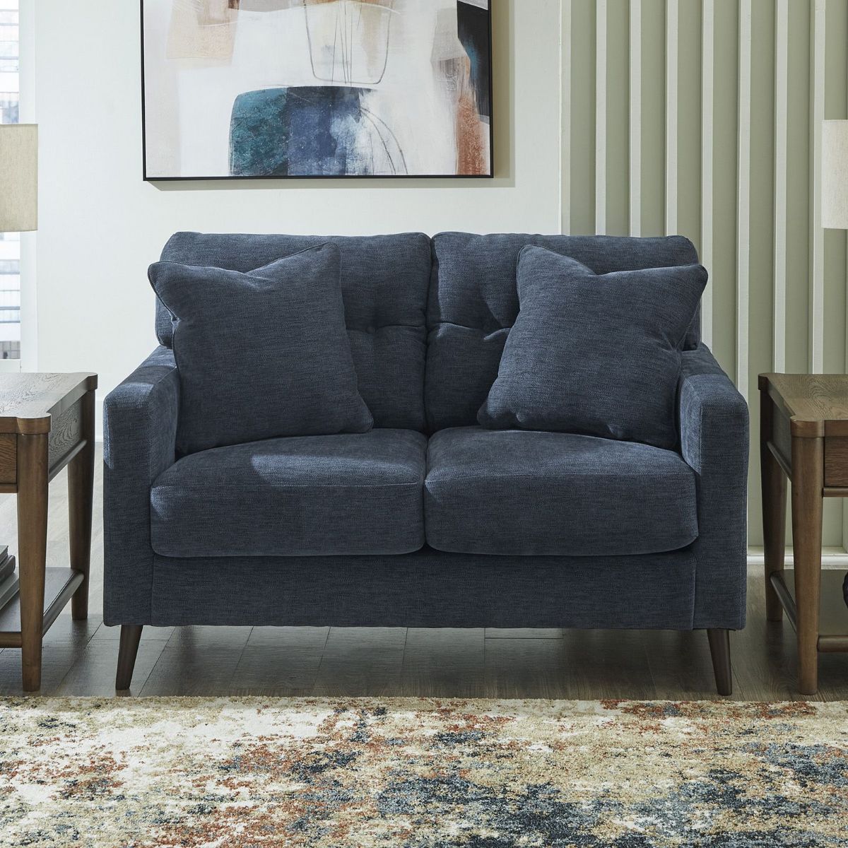 Picture of Bixler Navy Loveseat