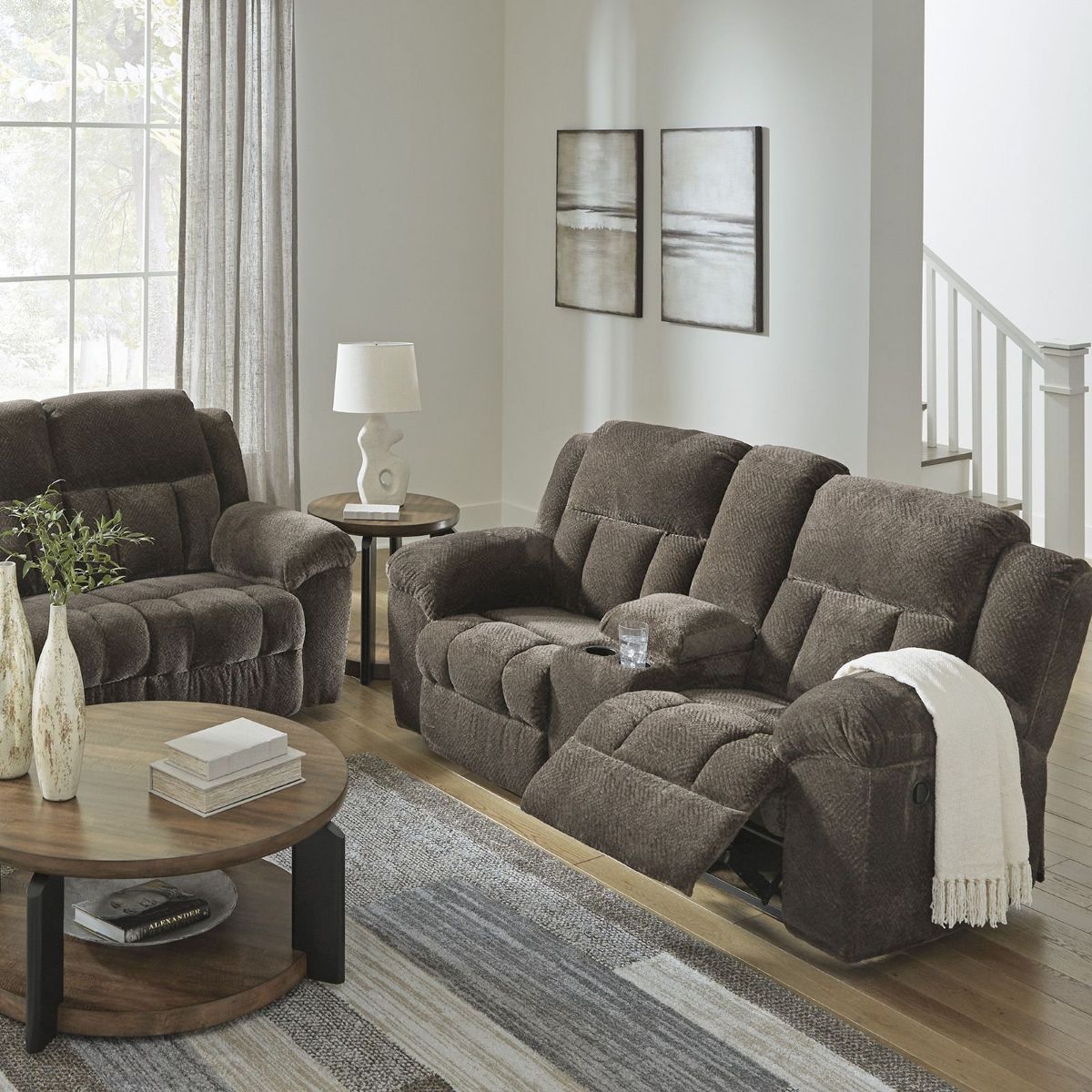 Picture of Frohn Chocolate Recliner Loveseat