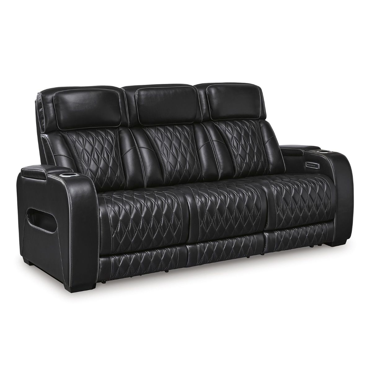 Picture of Boyington Black Leather Power Recliner Sofa
