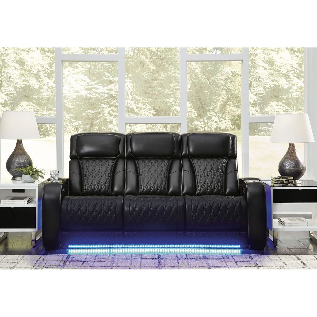 Picture of Boyington Black Leather Power Recliner Sofa