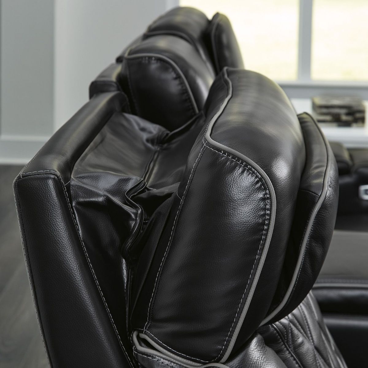 Picture of Boyington Black Leather Power Recliner Loveseat