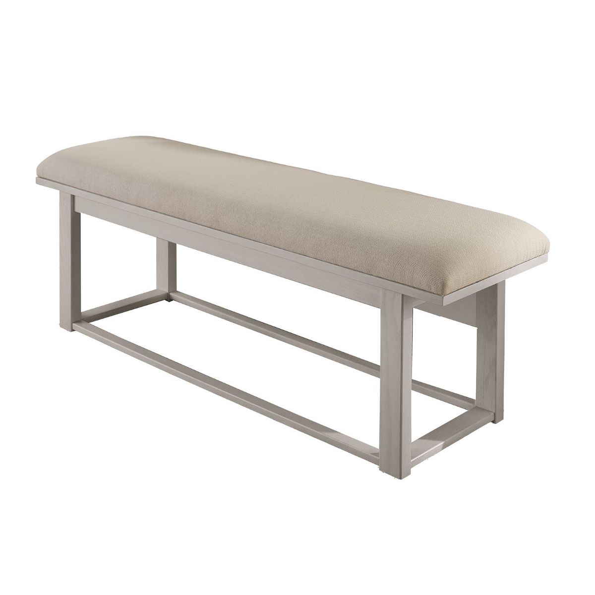 Picture of Lodge & Loft Ivory Cream Upholstered Bench