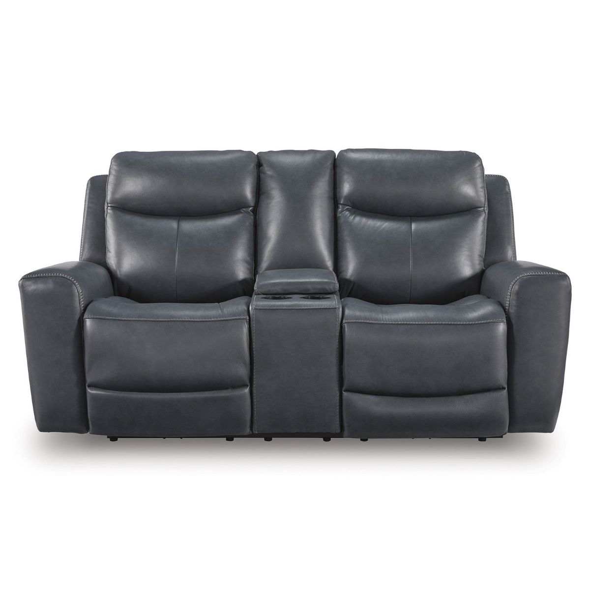 Picture of Next Move Admiral Leather Power Recliner Console Loveseat
