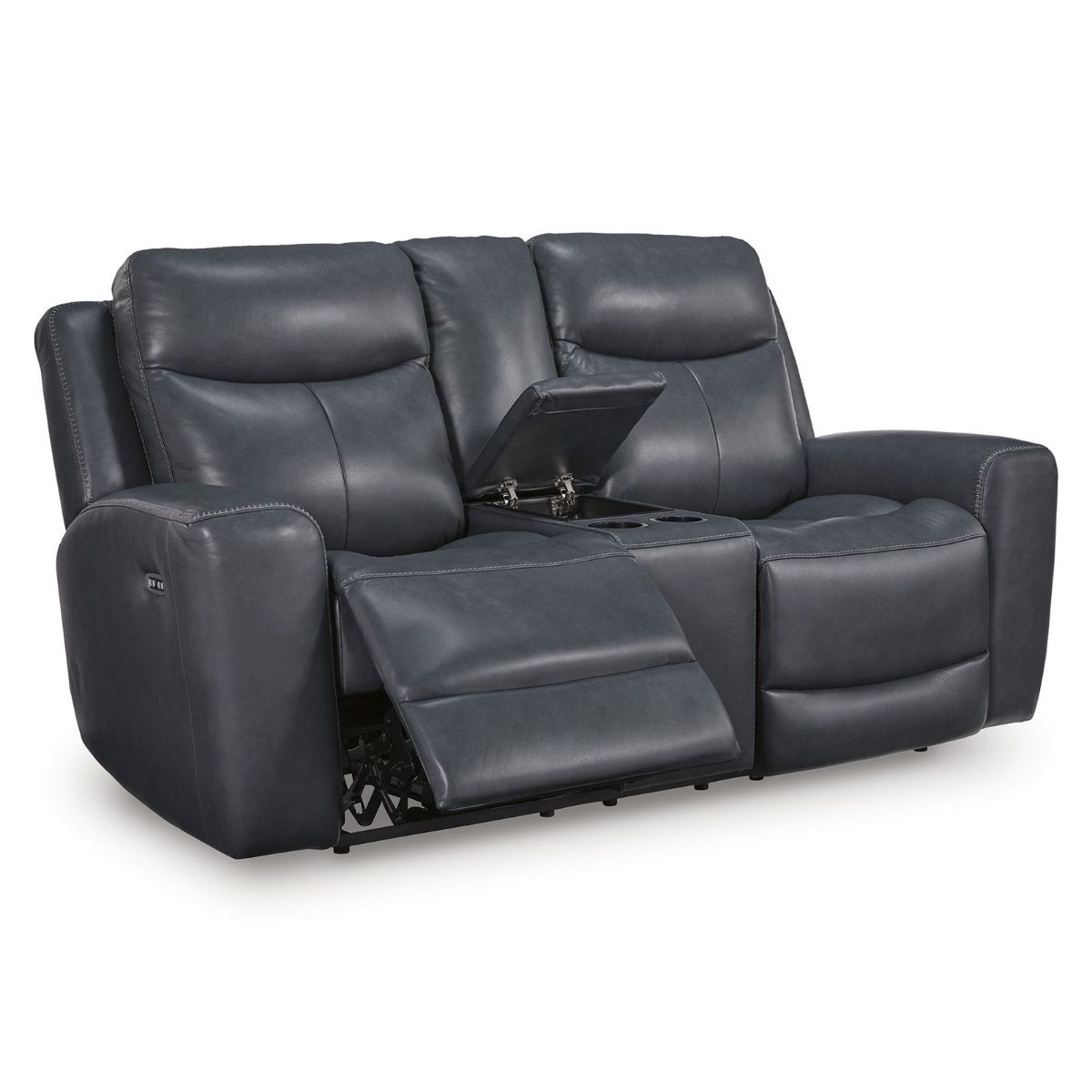 Picture of Next Move Admiral Leather Power Recliner Console Loveseat