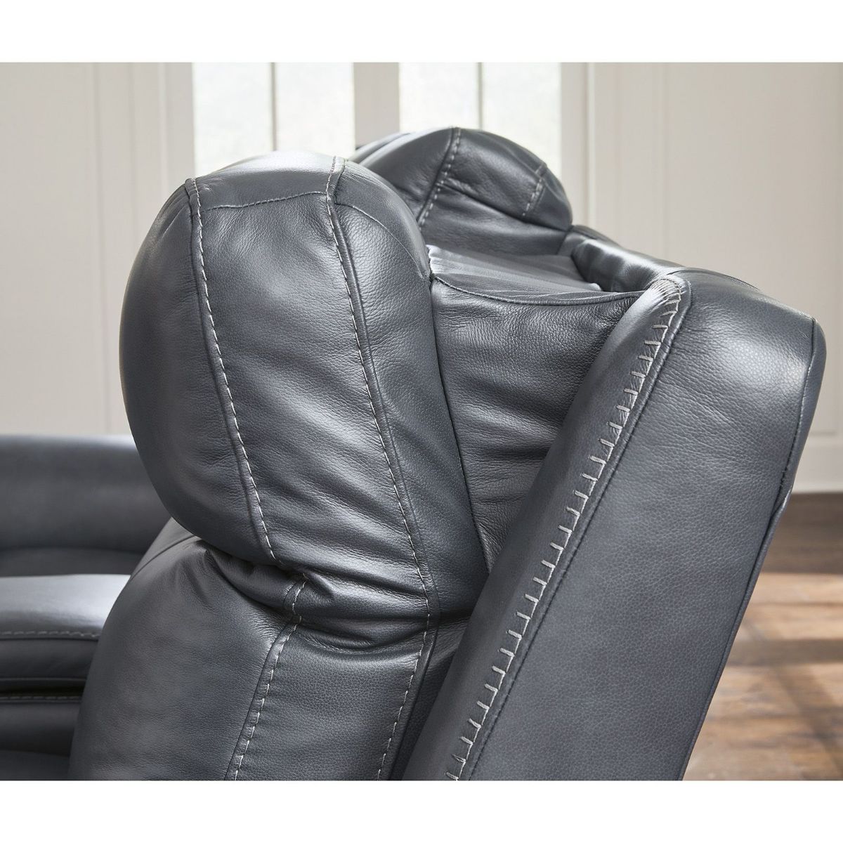 Picture of Next Move Admiral Leather Power Recliner Console Loveseat