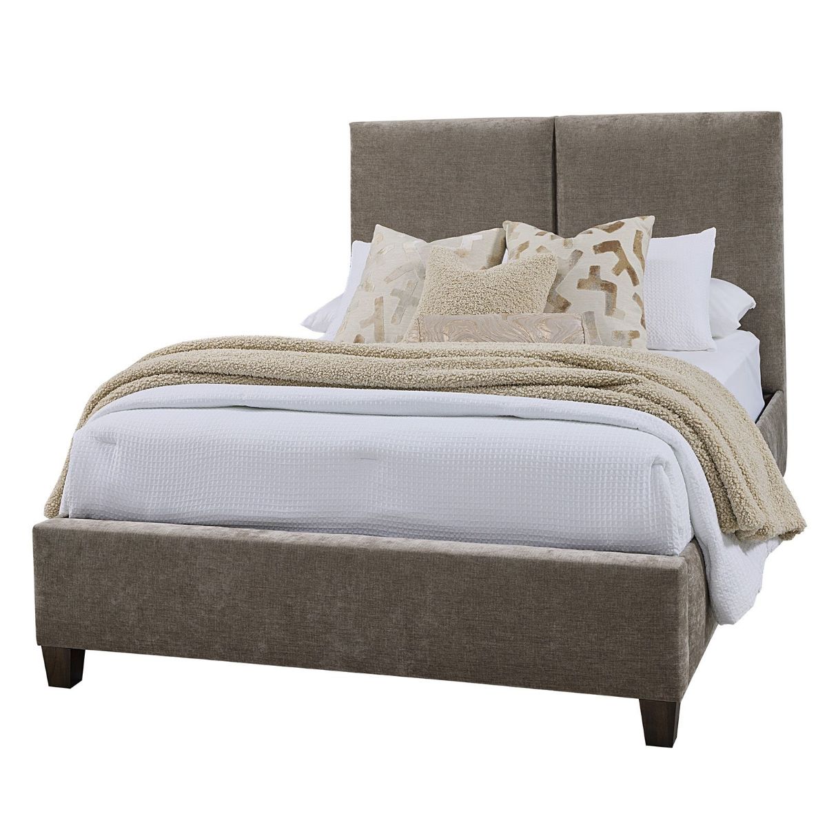 Picture of King Brindle Gray Upholstered Bed