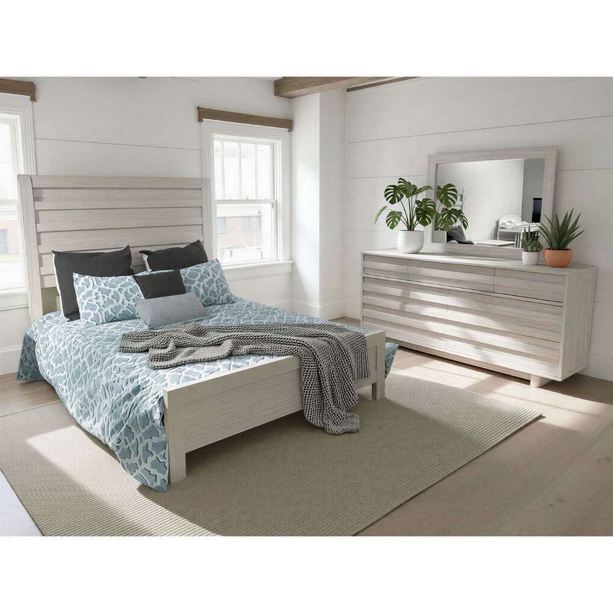 Picture of Performa White Oak 3-Piece Queen Bedroom Group
