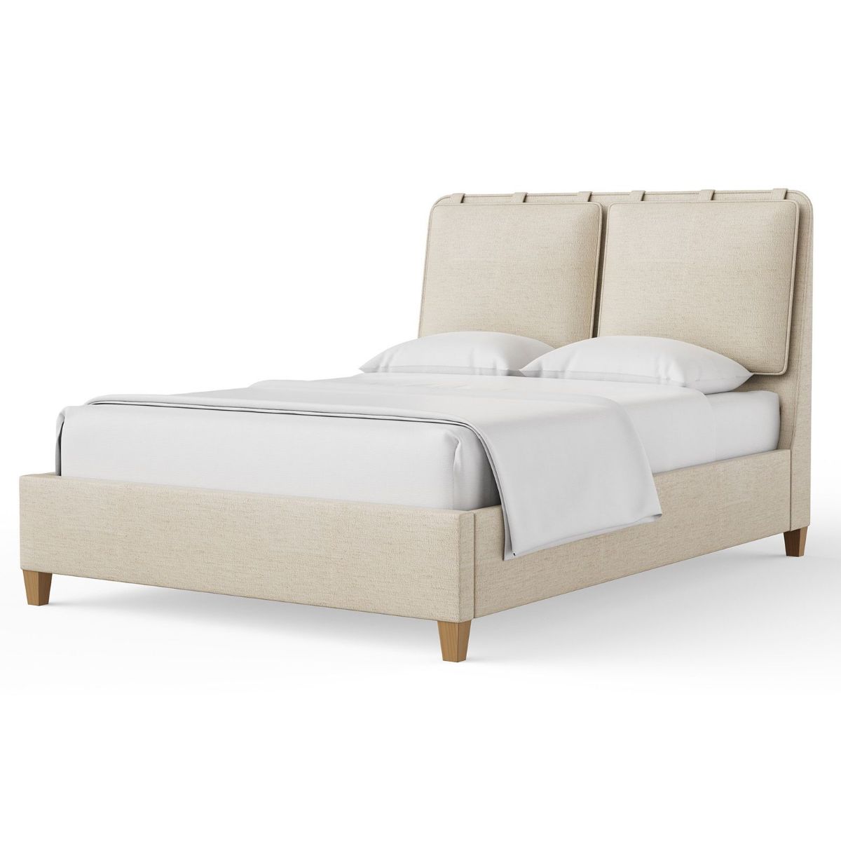 Picture of Pure Maple Sandstone Upholstered Queen Bed