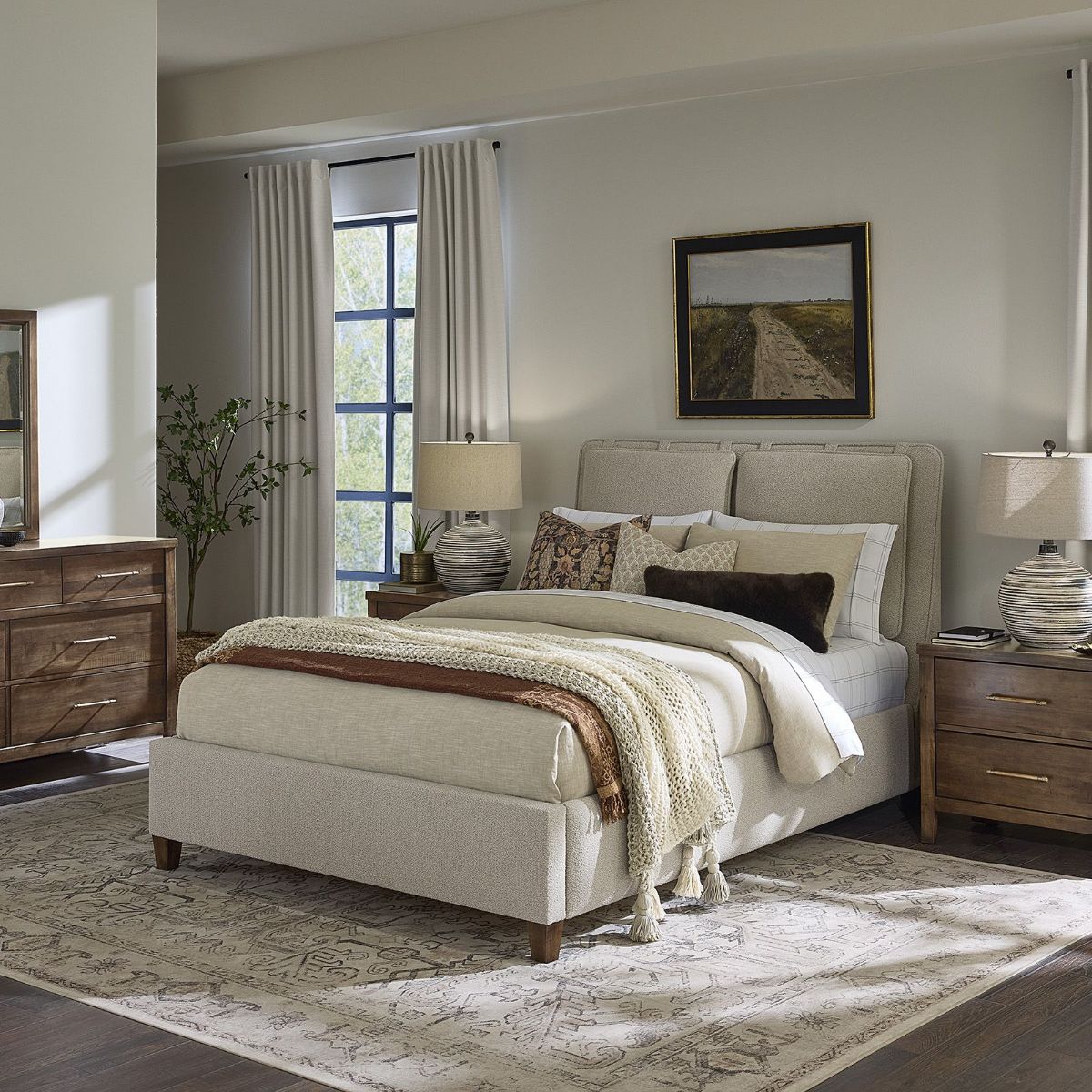 Picture of Sandstone Upholstered King Bed