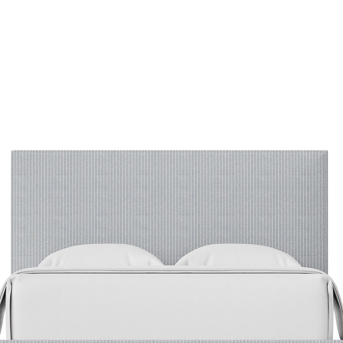 Picture of Amelia Navy Striped Upholstered King Bed