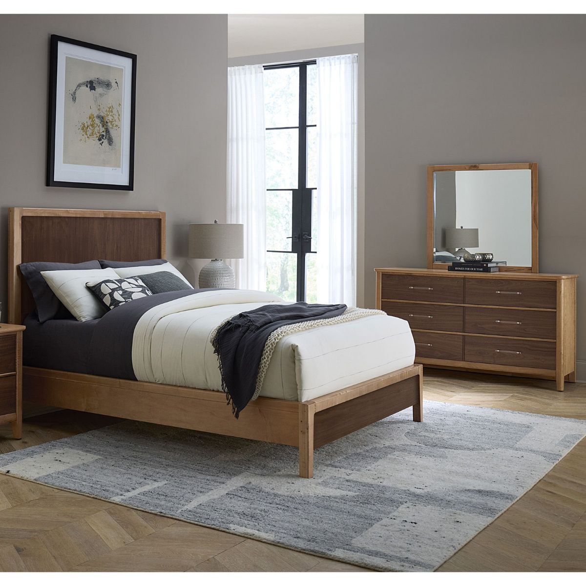 Picture of NordHaven 3-Piece Two-Tone Queen Bedroom Group
