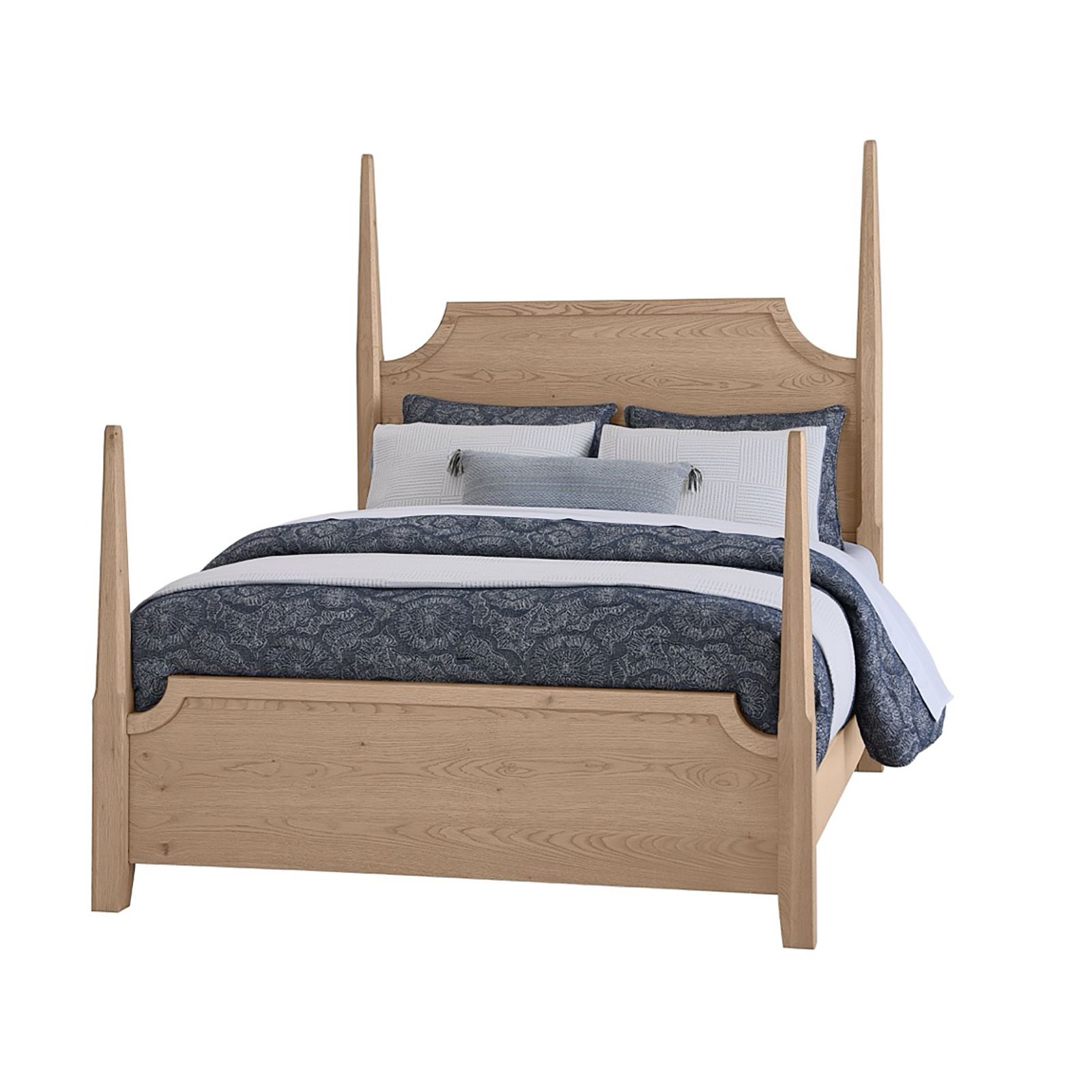 Tide & Timber Clear Oak Full Pencil Post Bed