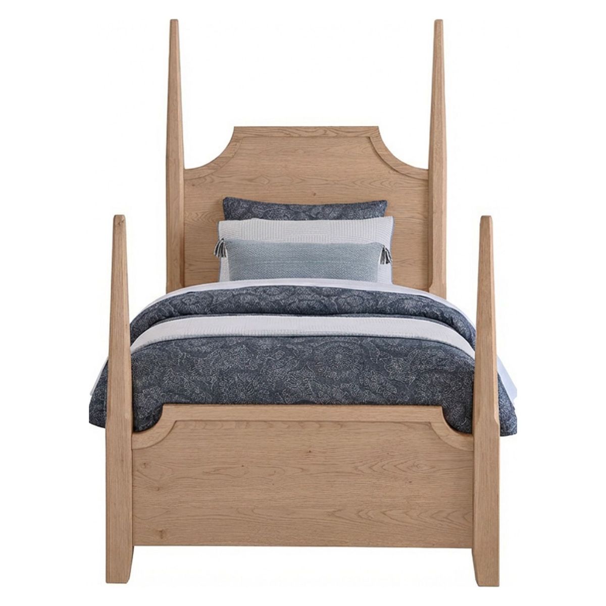 Picture of Tide & Timber Clear Oak Twin Pencil Post Bed