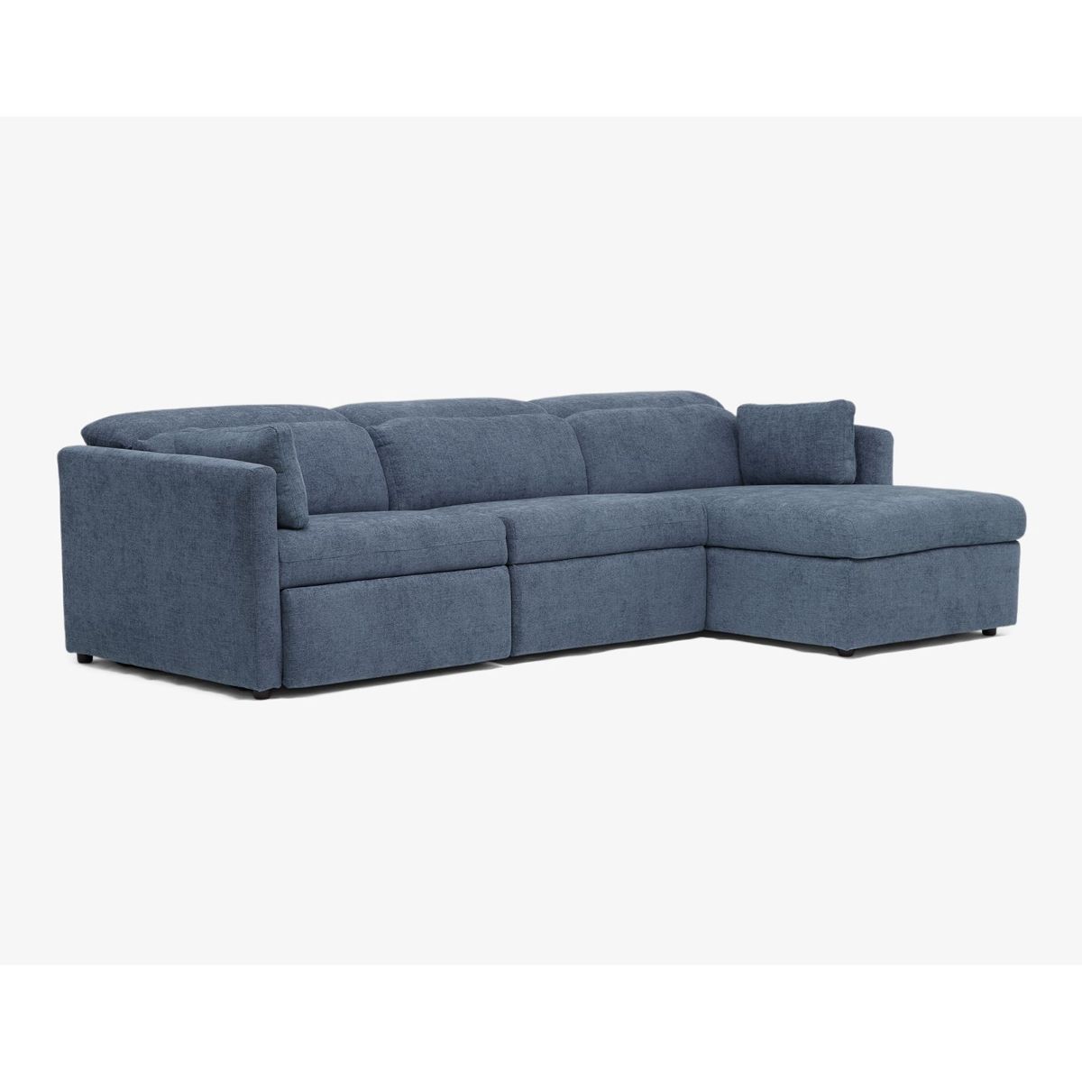Picture of Fitz Milo French Blue 3-Piece Modular Recliner Sectional
