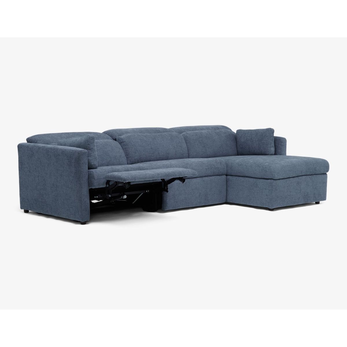 Picture of Fitz Milo French Blue 3-Piece Modular Recliner Sectional