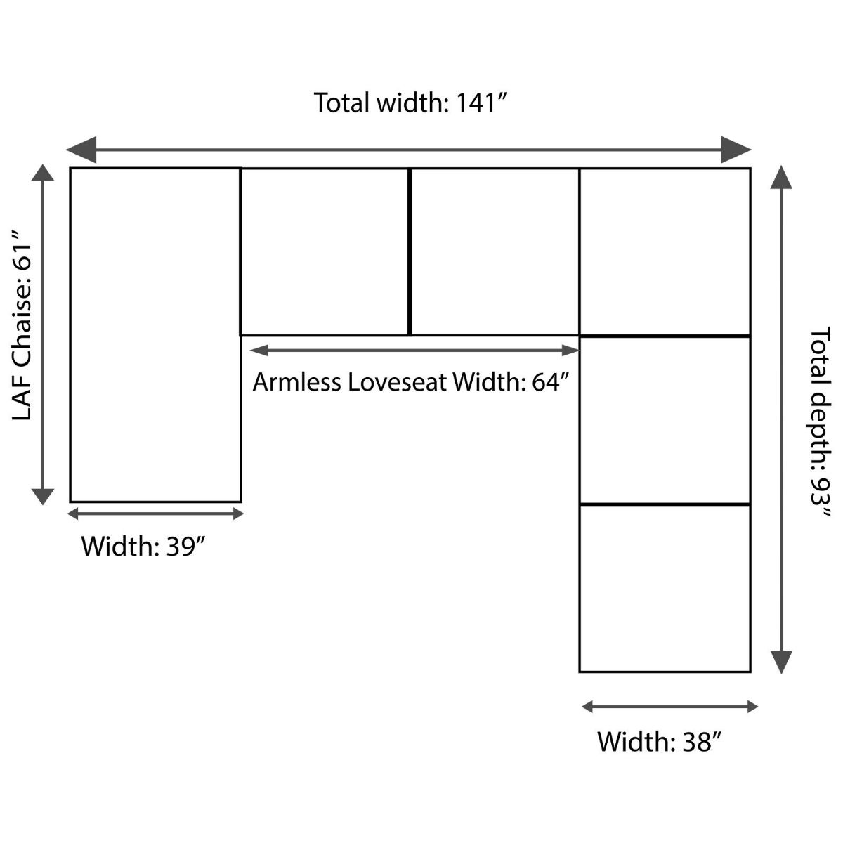 Picture of Clarington Greystone 3-Piece Sectional