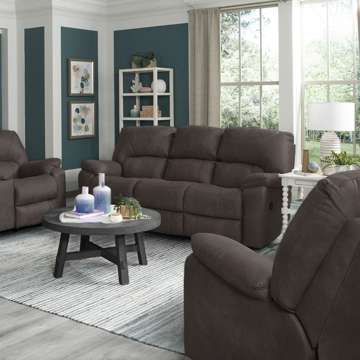 Picture of Rhino Pewter Recliner Sofa