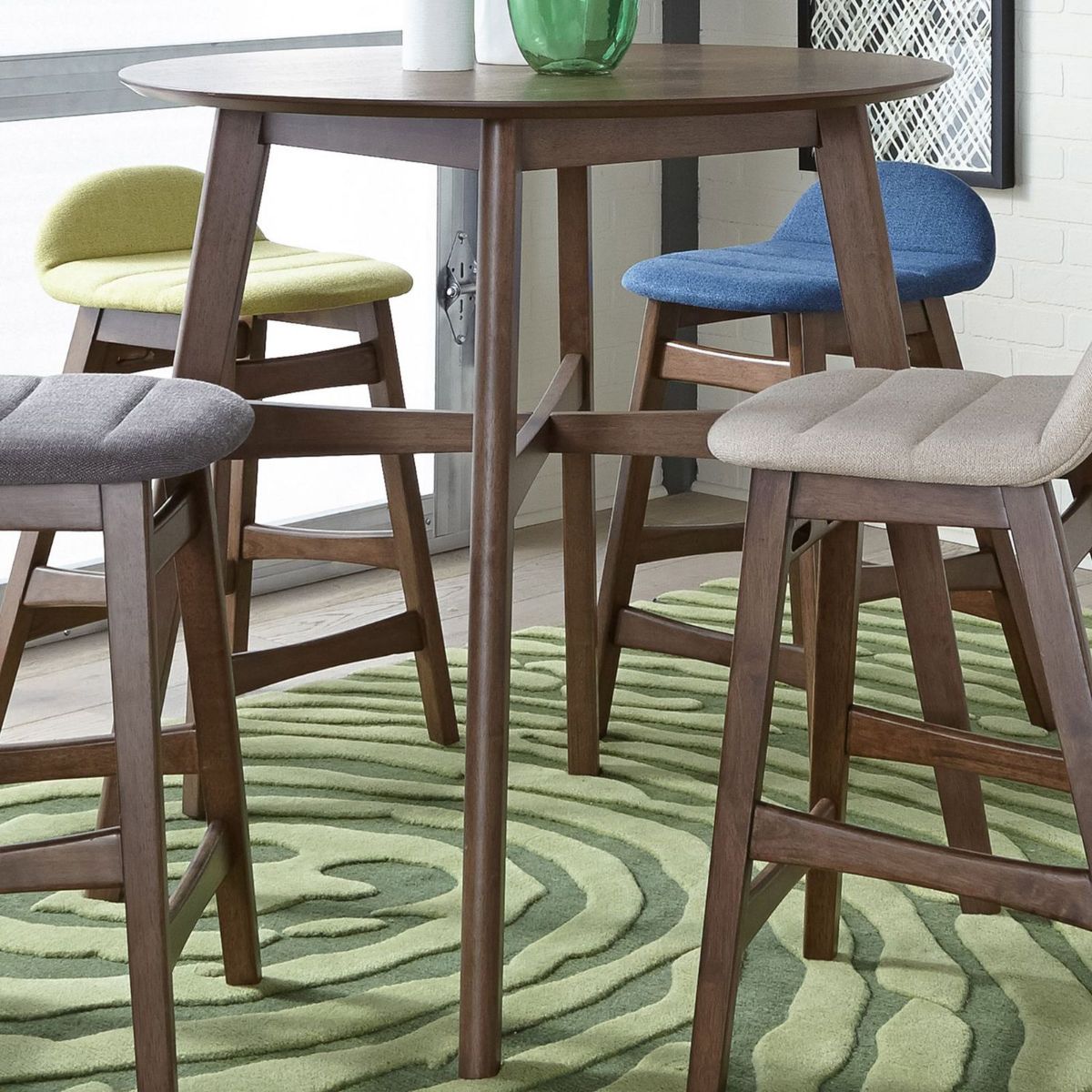 Picture of Space Savers Satin Walnut Gathering Table