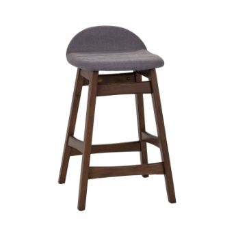 Picture of Space Savers Satin Walnut Gray Counter Chair
