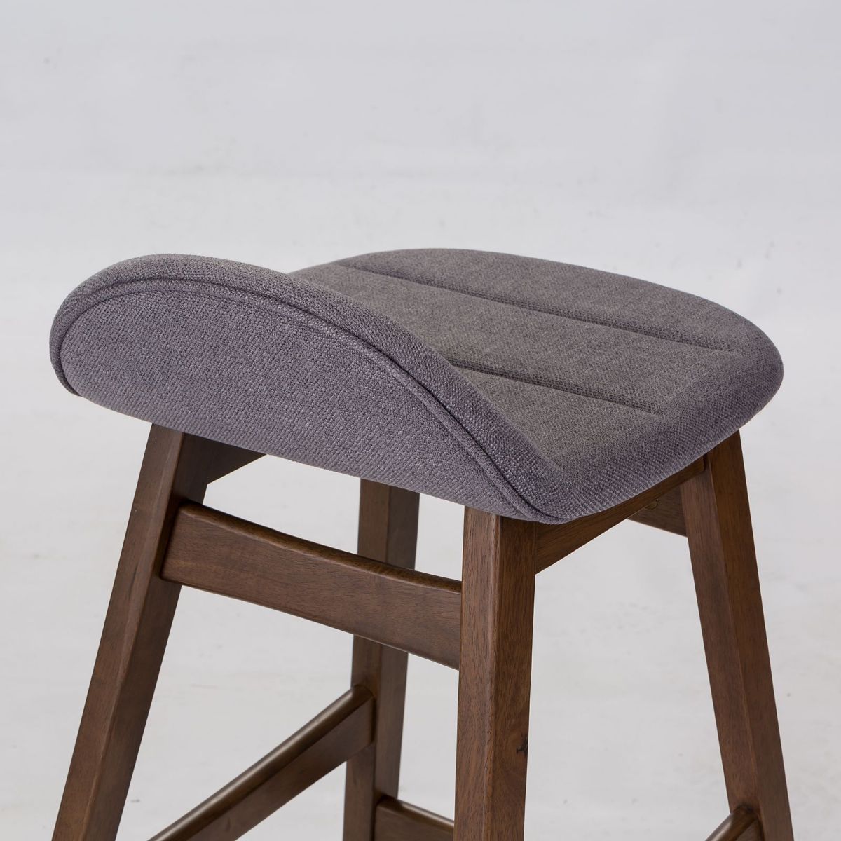 Picture of Space Savers Satin Walnut Gray Counter Chair