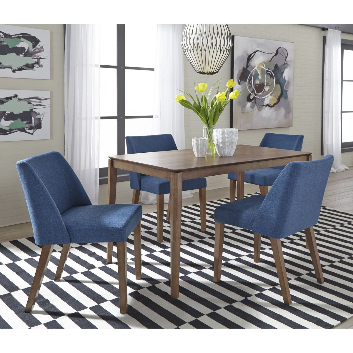 Picture of Space Savers Nido Blue 5-Piece Dining Set