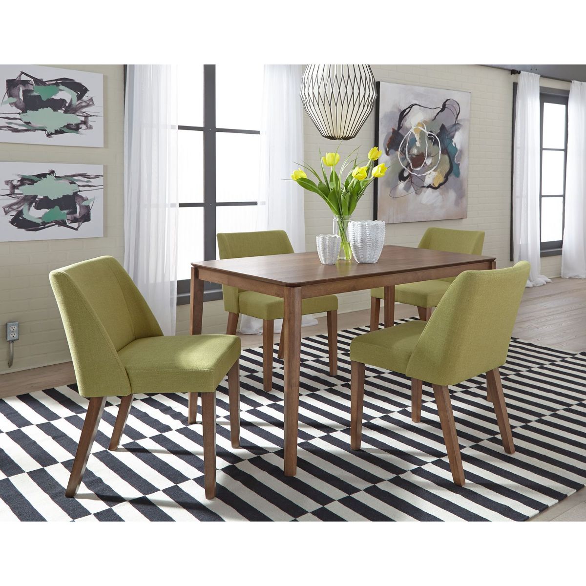 Picture of Space Savers Nido Green 5-Piece Dining Set