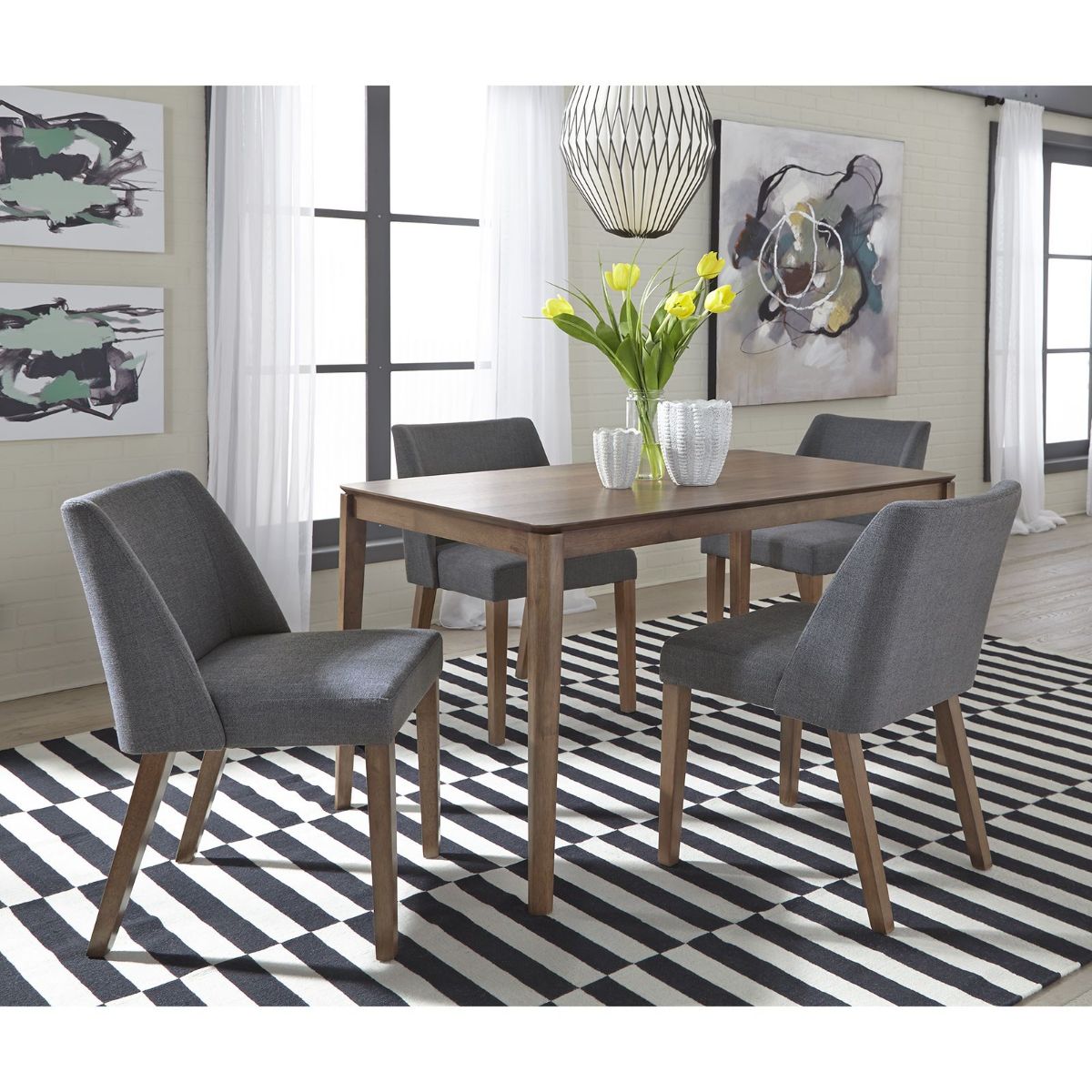 Picture of Space Savers Nido Gray 5-Piece Dining Set