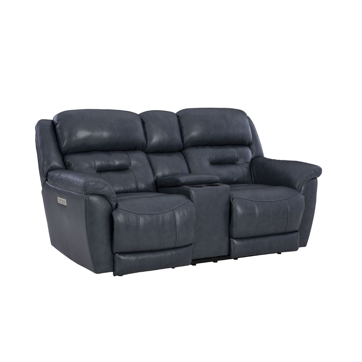 Picture of Contender Midnight Power Recliner Console Loveseat