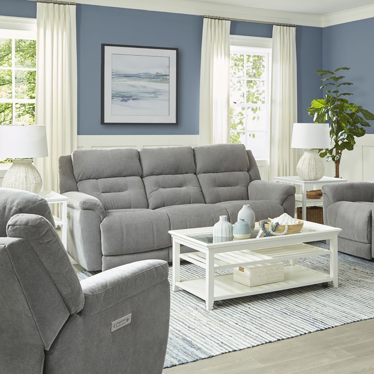 Picture of Knockout Granite Power Recliner Sofa