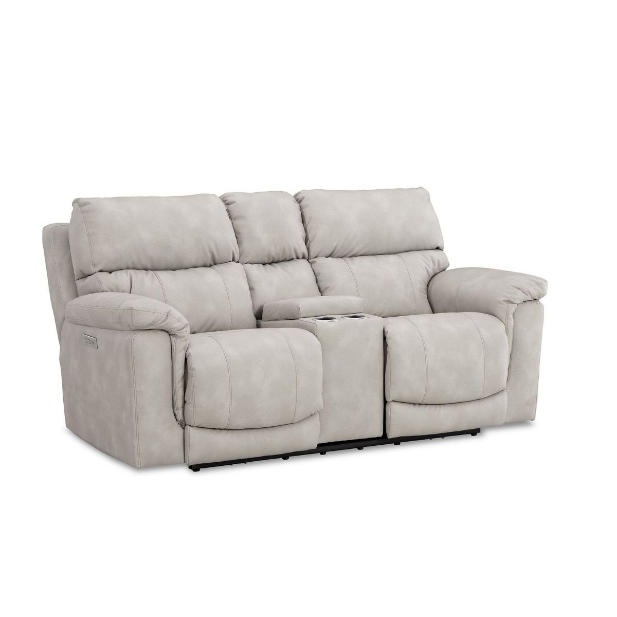 Picture of Cosmo Taupe Power Recliner Console Loveseat