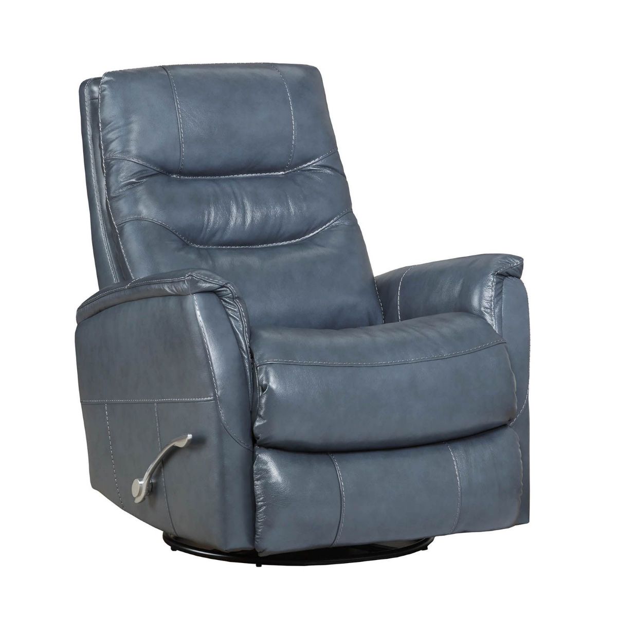 Picture of Revelation Blue Leather Match Swivel Glider Recliner