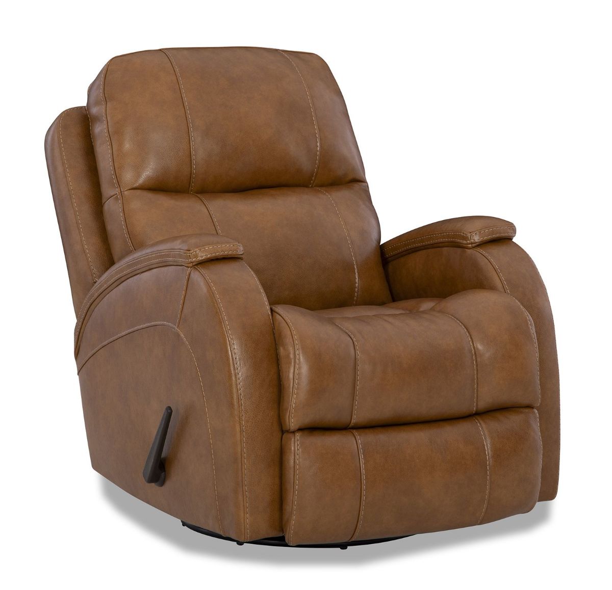 Picture of Phantom Saddle Leather Match Swivel Glider Recliner