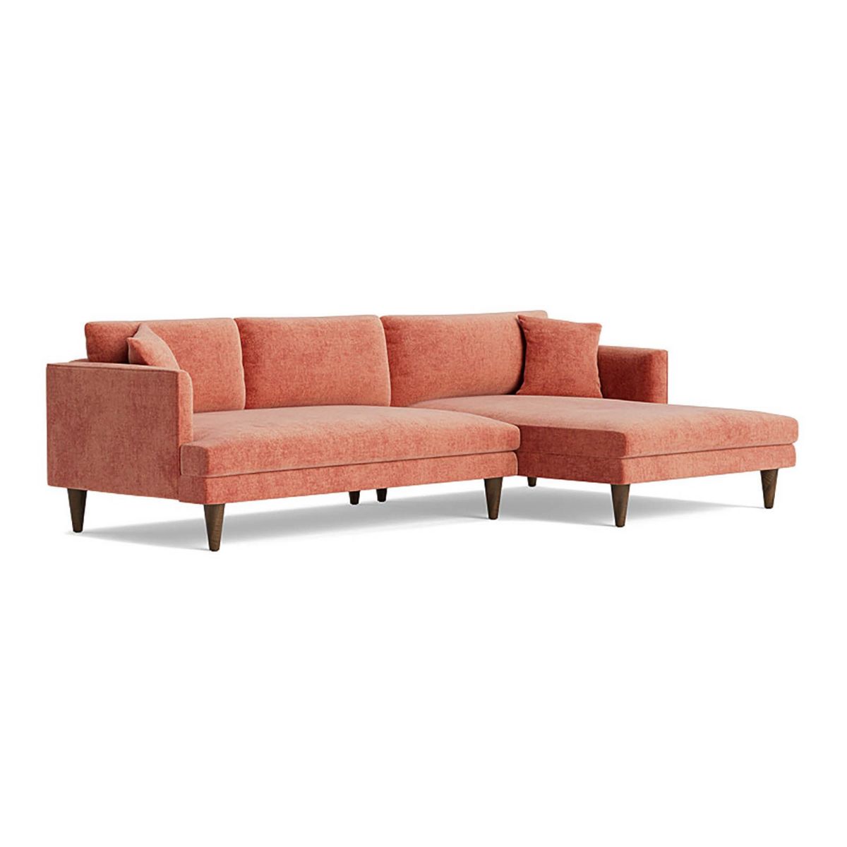 Picture of Lewis Plush Terra Rose 2-Piece Sectional