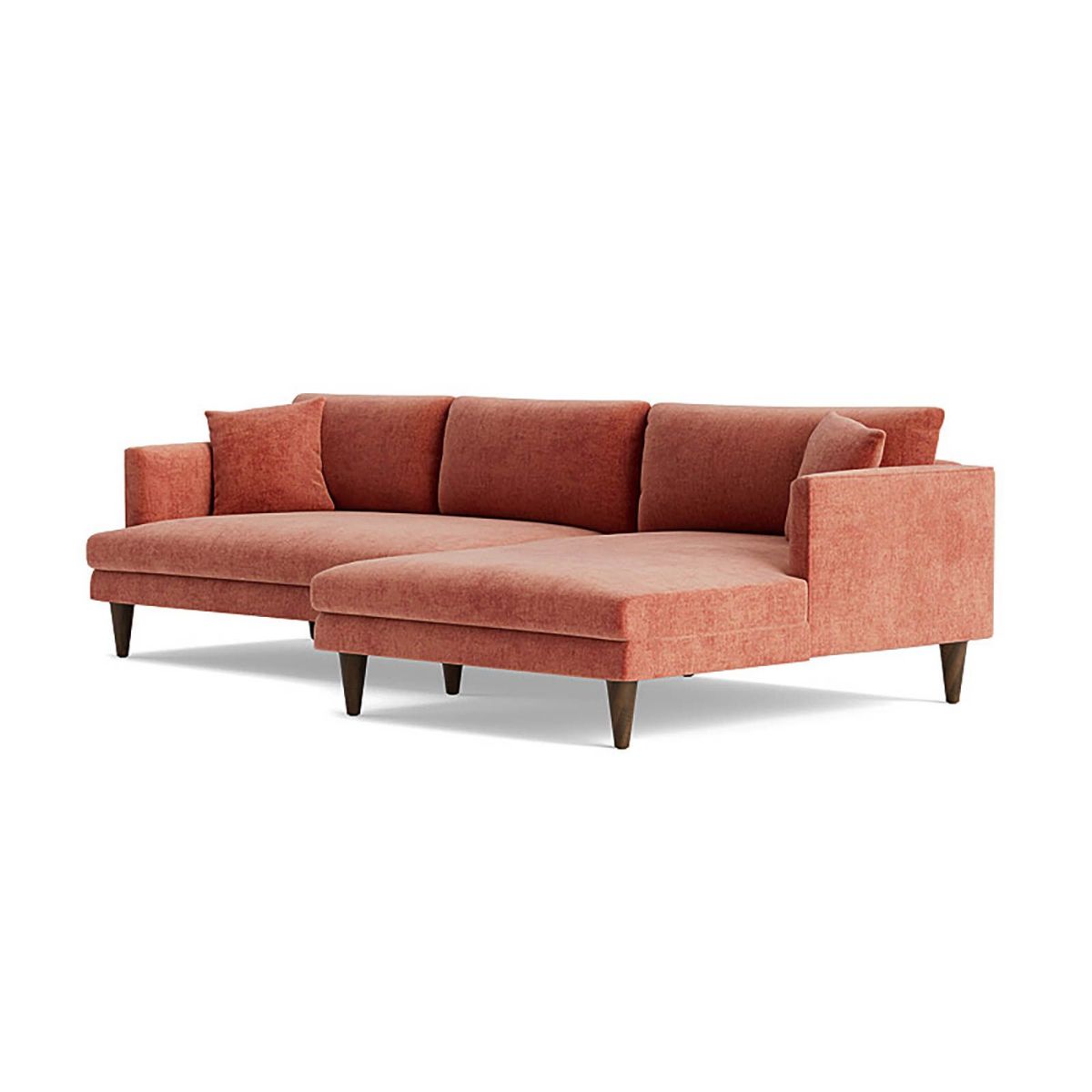Picture of Lewis Plush Terra Rose 2-Piece Sectional