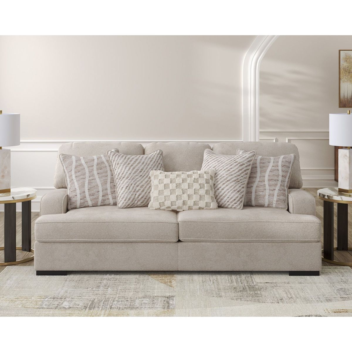 Picture of High Profile Taupe Sofa