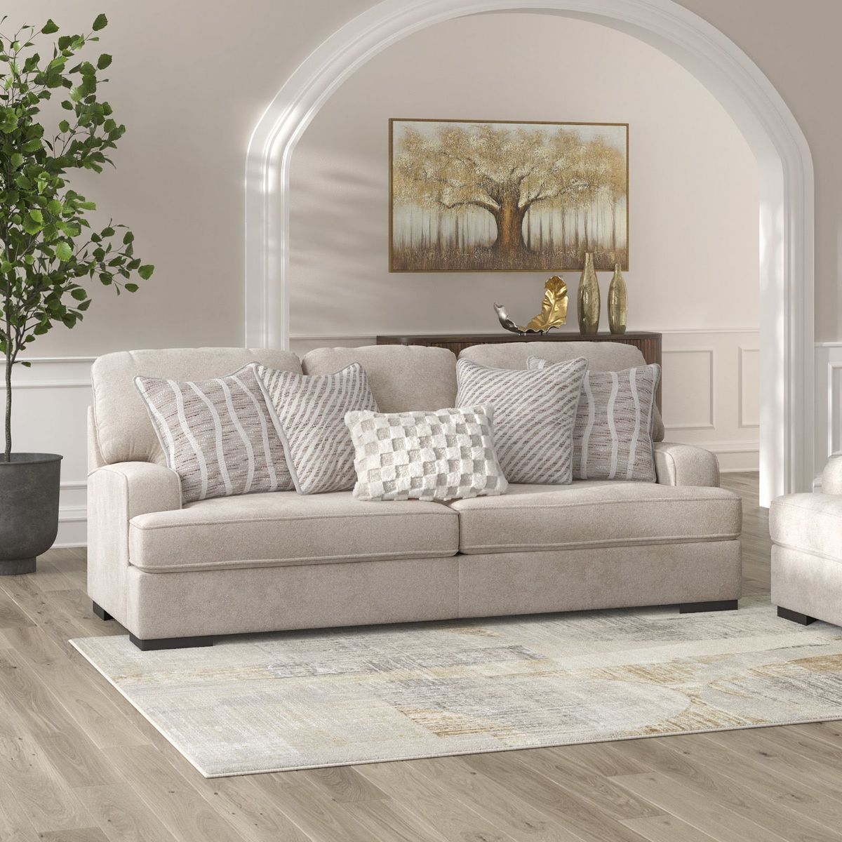 Picture of High Profile Taupe Sofa