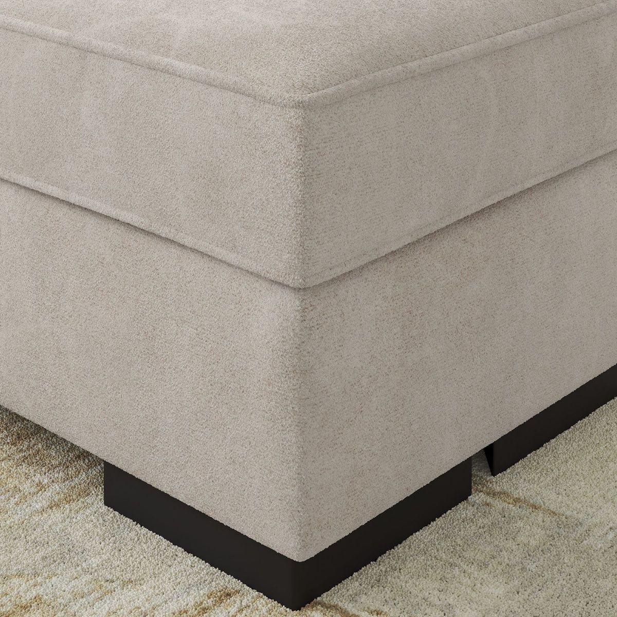 Picture of High Profile Taupe Ottoman