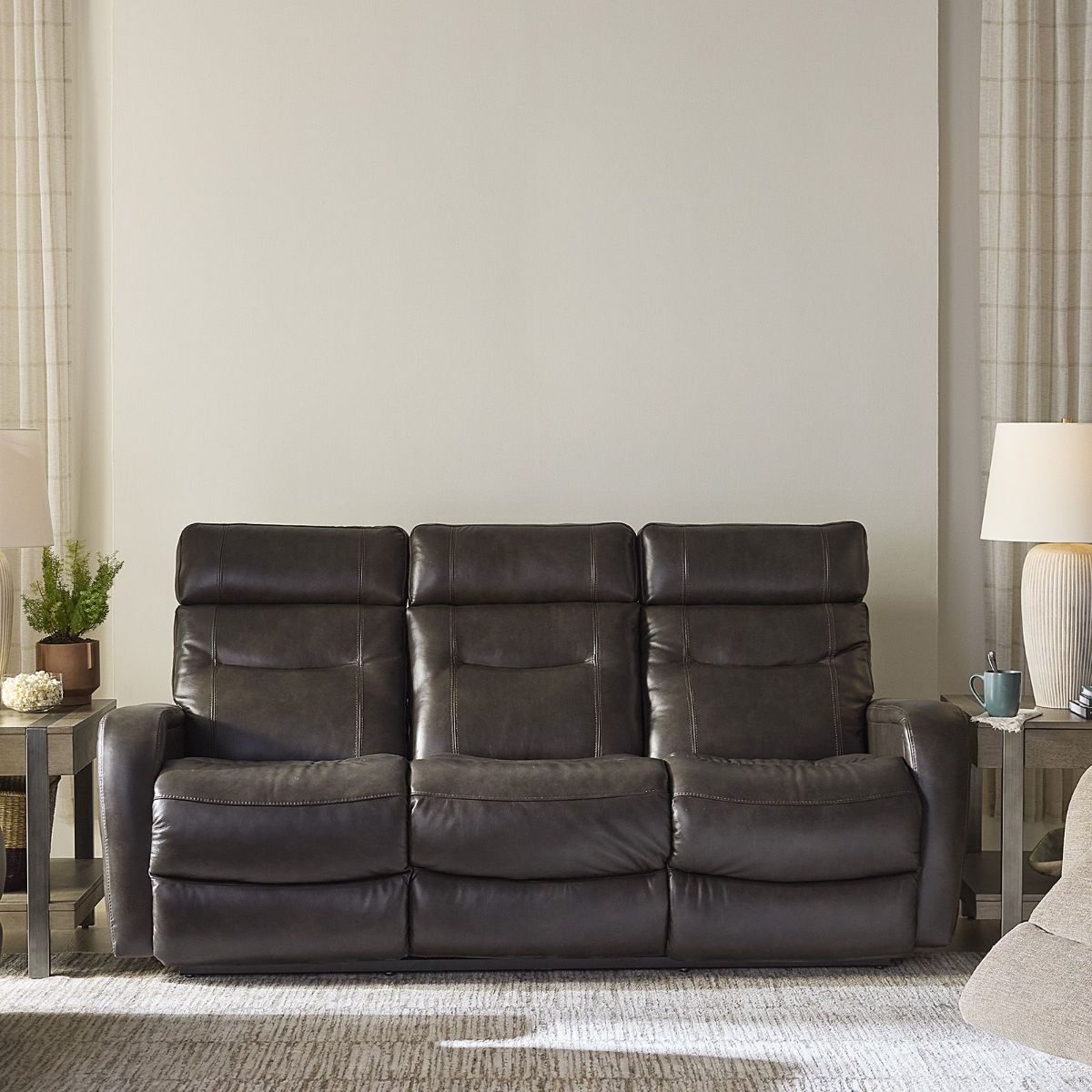 Picture of Baron Mineral Leather Power Recliner Sofa