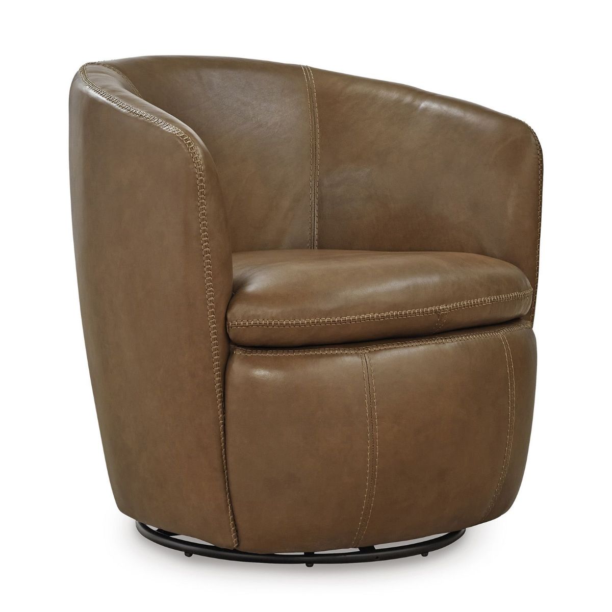 Picture of Kierreys Caramel Leather Swivel Chair