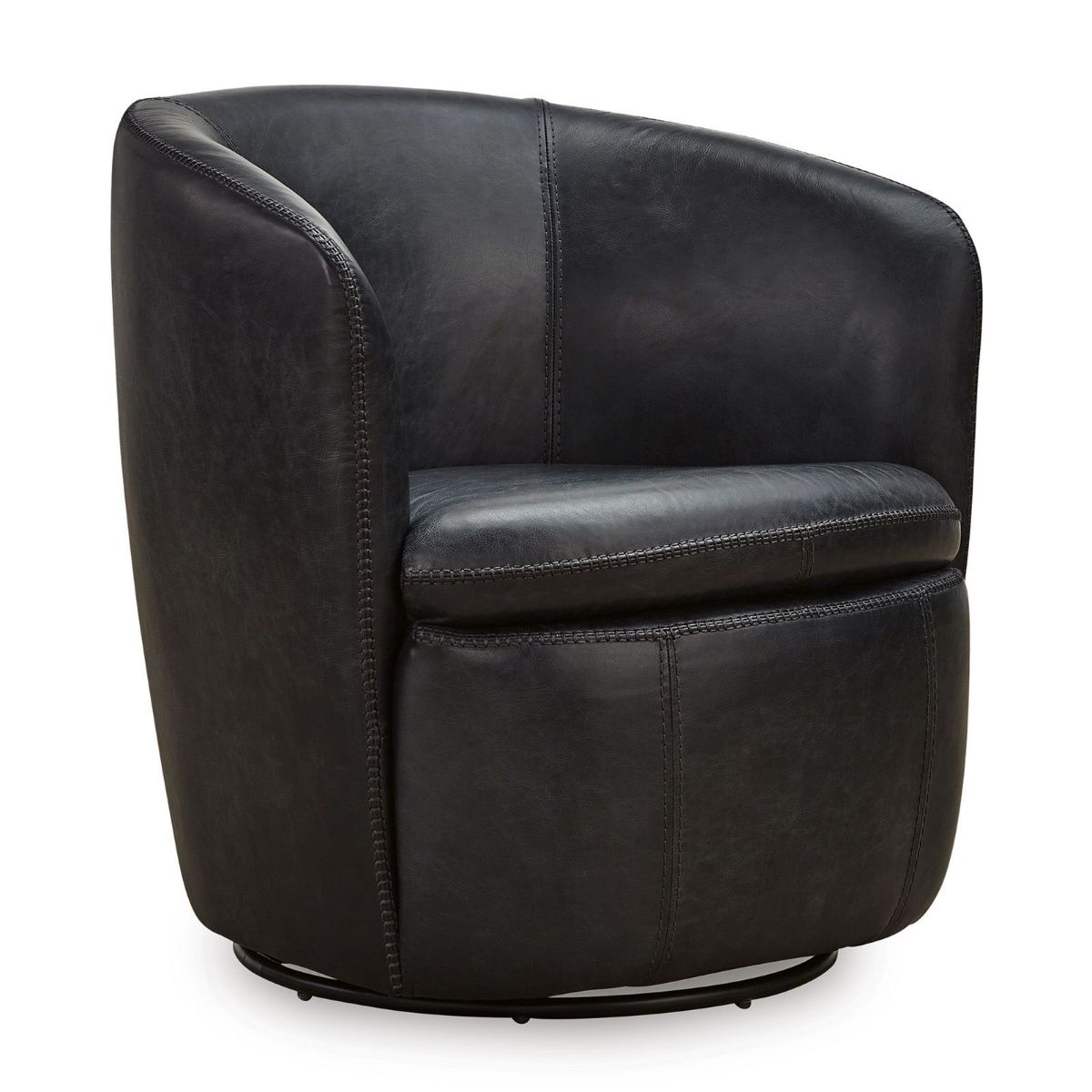 Picture of Kierreys Black Leather Swivel Chair