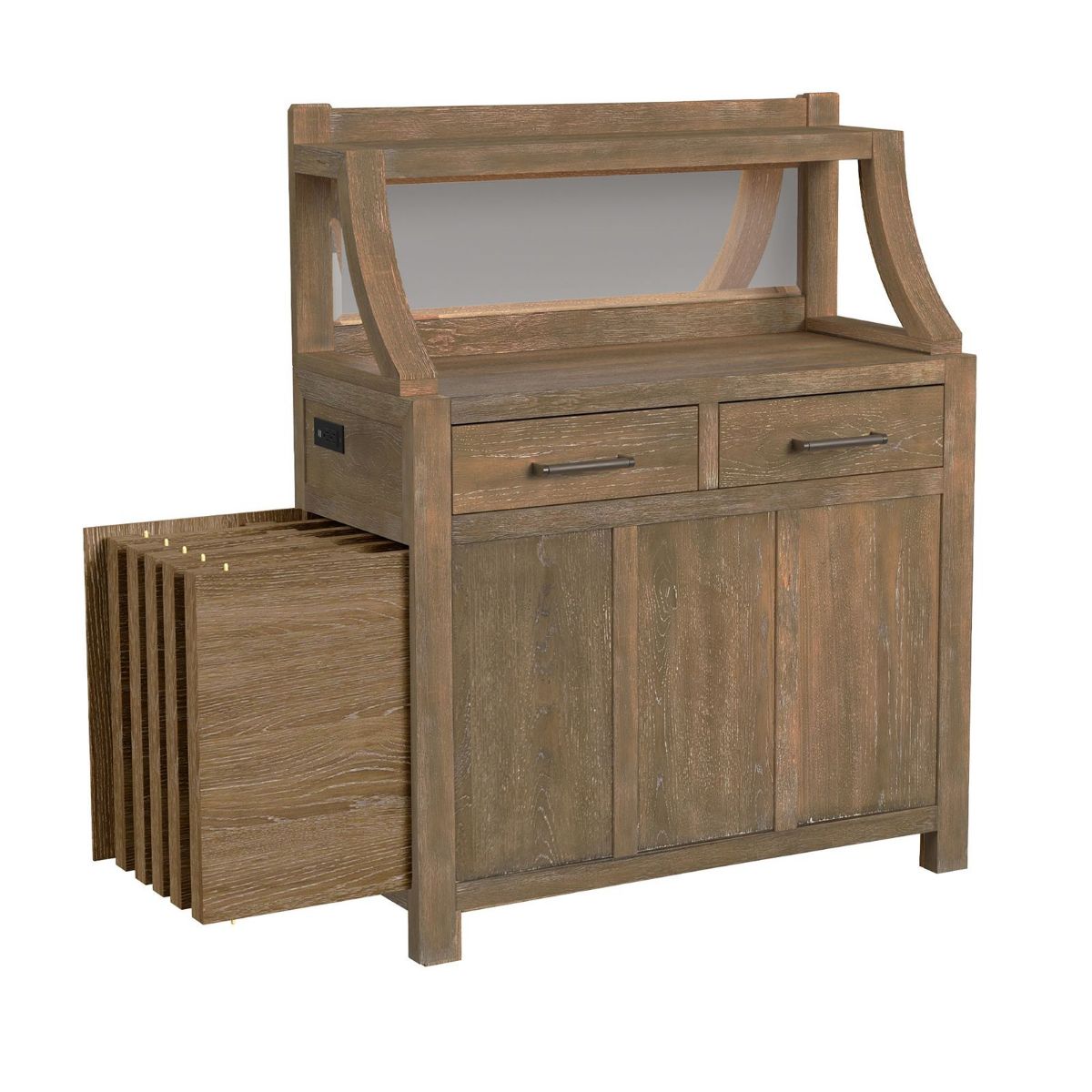 Picture of Flex Sandbar Oak Server & Hutch